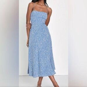 Blue Floral Women's Dress